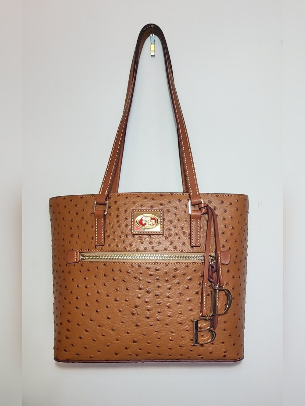 RARE Dooney & Bourke Ostrich San Francisco 49ers Large Shopper NWT NFL Fan Bag